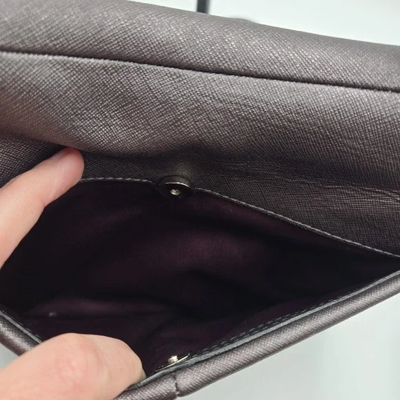 NEW COACH Madison Sadie Flap Saffiano Leather Satchel Gray Metallic + Red F26274 - Picture 14 of 16